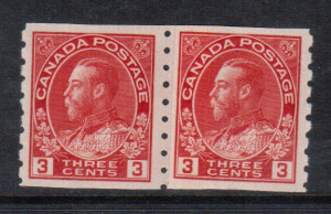 Canada #130iii XF/NH Paste Up Pair **With Certificate**