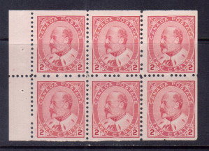 Canada #90b VF/NH Booklet Pane **With Certificate**