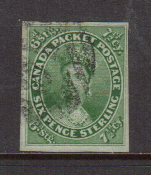 Canada #9 VF Used **With Certificate**