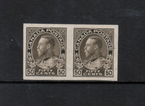 Canada #120b XF/NH Imperf Pair **With Certificate**