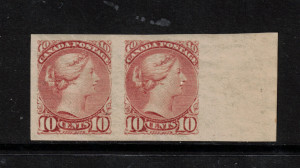 Canada #45c XF/NH Imperf Pair **With Certificate**