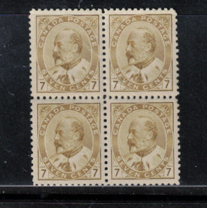 Canada #92iii XF Mint Block **With Certificate**