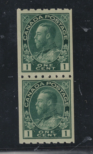 Canada #123 XF/NH Coil Pair **With Certificate**