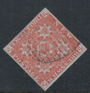 New Brunswick #1 XF Used With #23 Richibucto Grid Cancel **With Cert.**