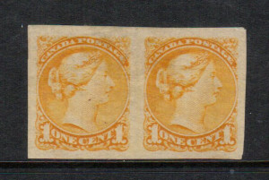 Canada #35b VF Mint Imperf Pair **With Certificate**