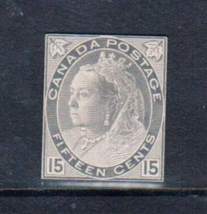 Canada M&P #E-2 15cent Die Essay In Stamp Size **With Certificate**
