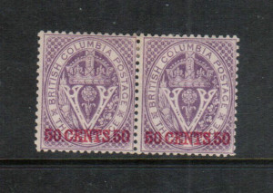 British Columbia #12 VF Mint Pair **With Certificate**