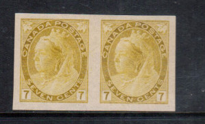 Canada #81a XF Mint Imperf Pair **With Certificate**
