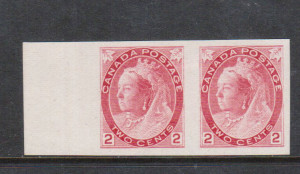 Canada #77d XF Mint Imperf Pair **With Certificate**