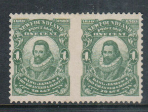 Newfoundland #87c VF/NH Imperf Pair **With Certificate**