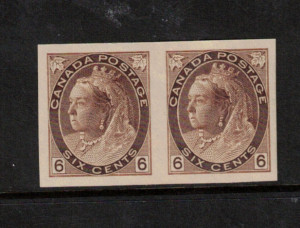 Canada #80a XF/NH Imperf Pair **With Certificate**