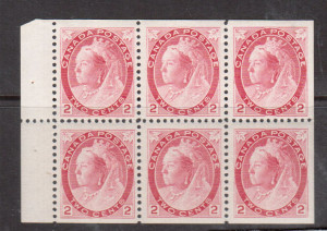 Canada #77b VF/NH Booklet Pane **With Certificate**