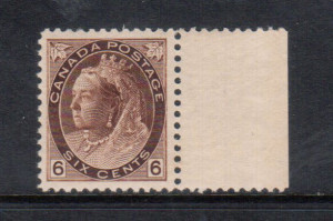 Canada #80 XF/NH Right Margin Example **With Certificate**