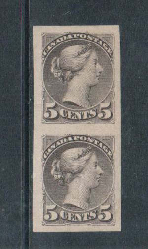 Canada #42i XF Mint Imperf Pair **With Certificate**