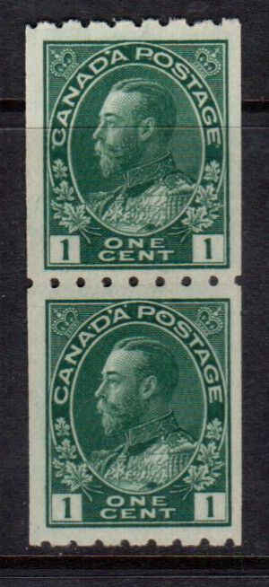 Canada #123 XF/NH Coil Pair **With Certificate**