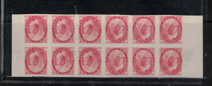 Canada #77e XF Mint Tete Beche Booklet Pane Of Twelve