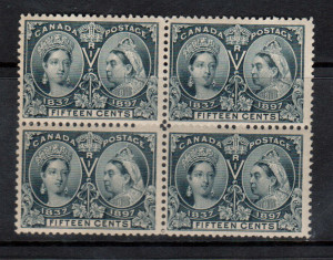 Canada #58 VF/NH Block **With Certificate**