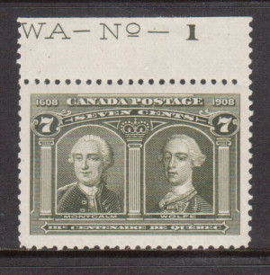 Canada #100 XF/NH Gem With Imprint In Margin **With Certificate**