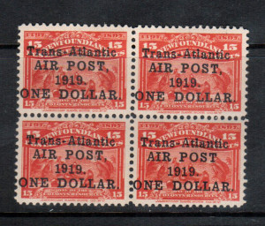 Newfoundland #C2 #C2a XF/NH Block **With Certificate**