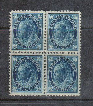 Canada #70ii XF/NH Block **With Certificate**
