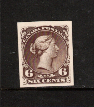 Canada #27P XF Plate Proof On Card With Large Margins