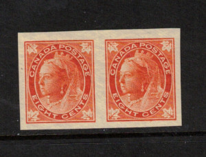 Canada #72a XF/NH Imperf Pair **With Certificate**