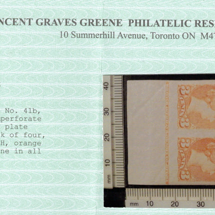 Canada #41b XF Mint Imperf Block With Complete BABN Imprint