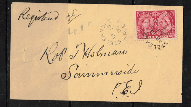 Canada #61 VF Used On Registered Cover To PEI **With Certificate**
