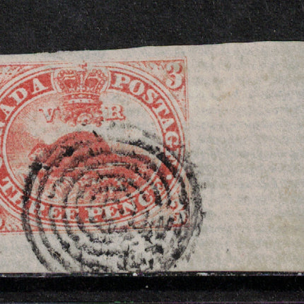 Canada #1 Used Truly Superb Bottom Right Corner Sheet Margin Example