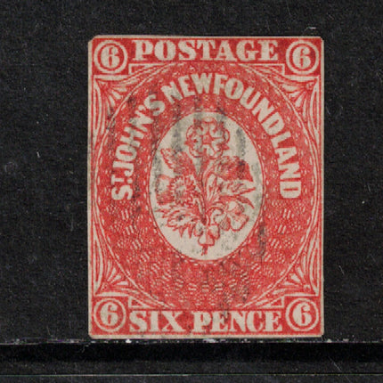 Newfoundland #6 Used Fine Scarce Stamp **With Certificate**