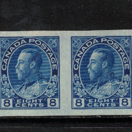 Canada #115a Extra Fine Never Hinged Imperf Pair **With Certificate**