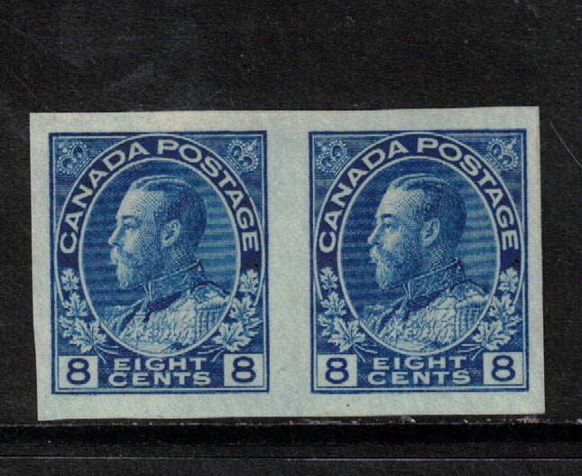 Canada #115a Extra Fine Never Hinged Imperf Pair **With Certificate**