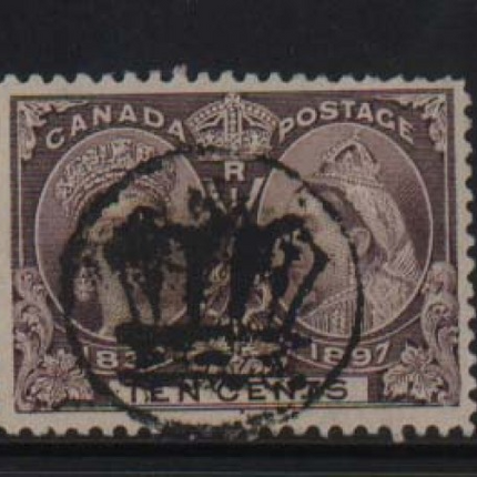 Canada #57 Used With Crown Cancel & Reentry Variety