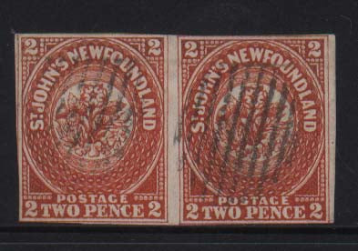 Newfoundland #2 VF Used World Rarity Pair  **With Cert.**