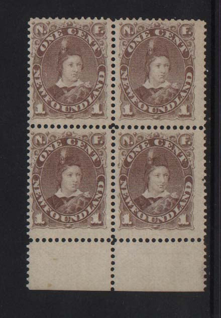 Newfoundland #41 VF/NH Rare Block  **With Cert.**