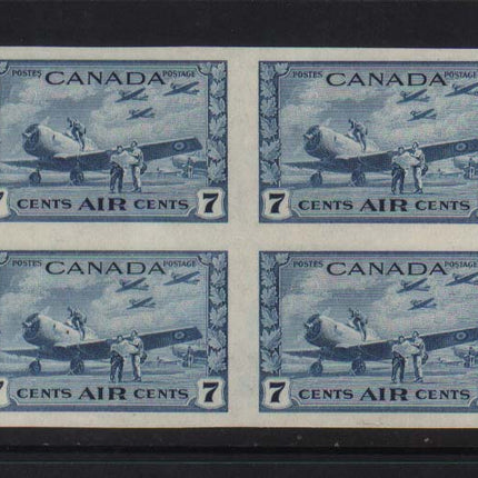 Canada #C8a XF/NH Imperforate Block Of Four