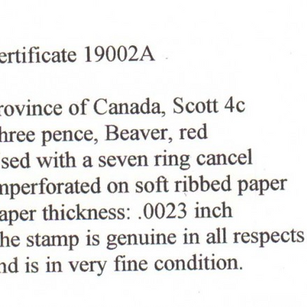Canada #4c XF Used Gem  **With Certificate**
