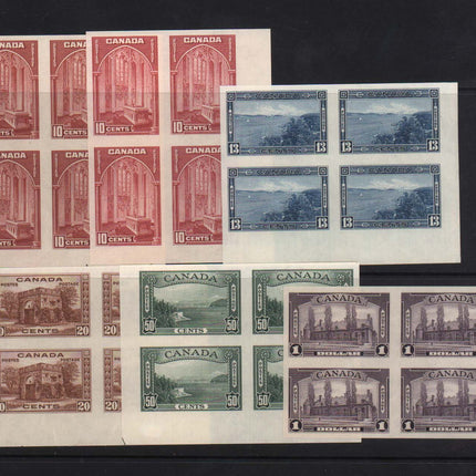 Canada #241b - #245b XF Mint Imperforate Blocks