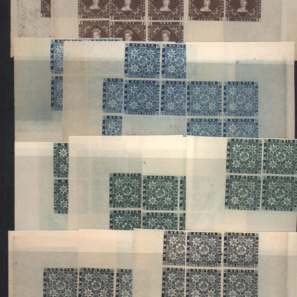 Nova Scotia #1 #2 #5 #7 RP Amazing Match Set Of Imperf Proof Blocks