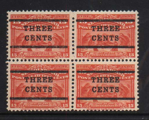 Newfoundland #128 VF Mint Block