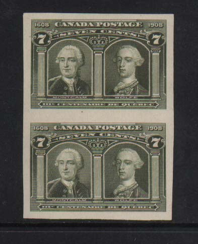 Canada #100ii XF Mint Imperforate Pair