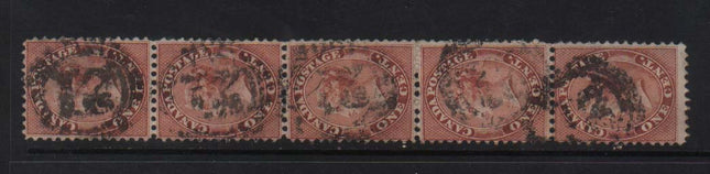 Canada #14 VF Used Strip Of Five
