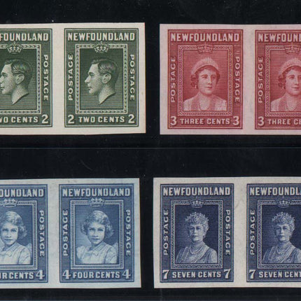 Newfoundland #245a - #248a XF Mint Imperforate Set