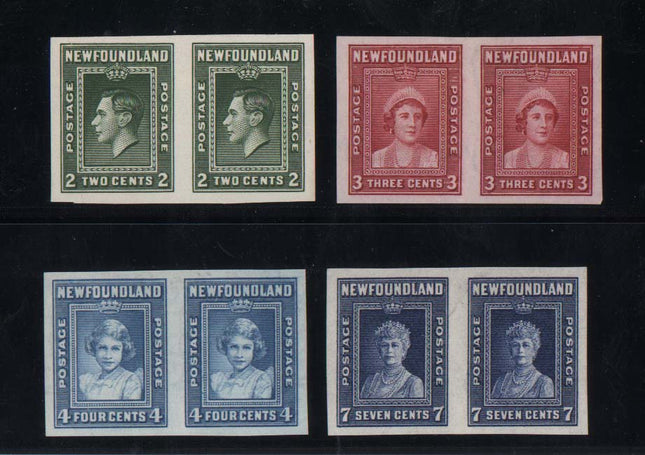 Newfoundland #245a - #248a XF Mint Imperforate Set