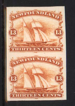 Newfoundland #30Pi XF Mint Proof Pair On Card
