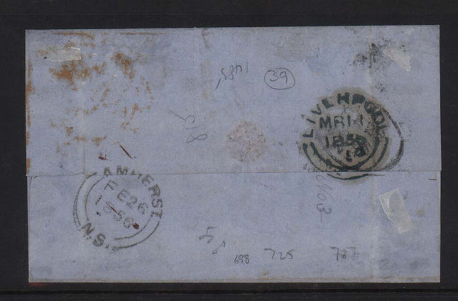 Nova Scotia #2a #2 Used Bisect On Folded Cover **With Cert.**