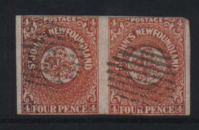 Newfoundland #4 Used Pair  **With Certificate**
