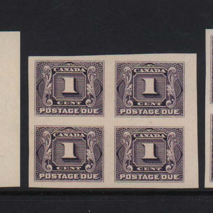 Canada #J1b #J2b #J4b XF Mint Imperf Block Set