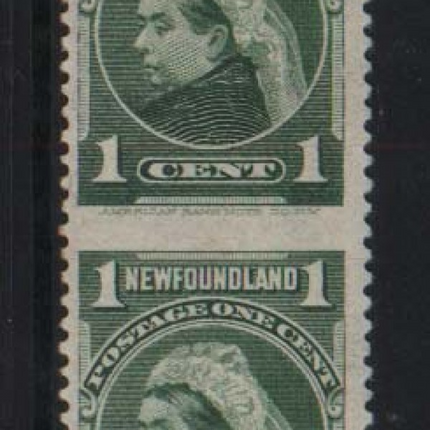 Newfoundland #80b VF Mint Imperf Between Pair **With Cert.**