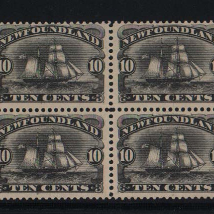 Newfoundland #59 #59i VF Mint Block Variety